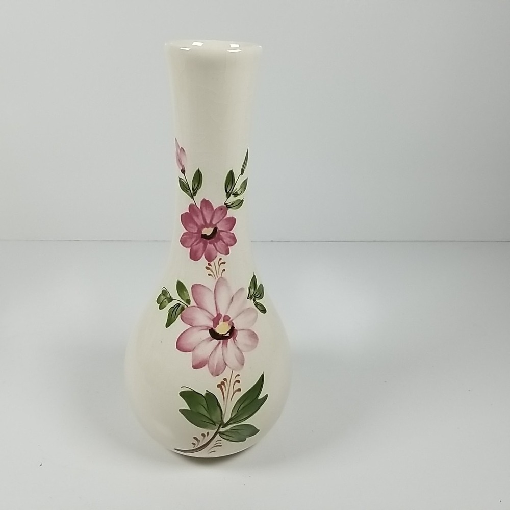Vintage 1980 FTDA Floral Vase | Made in Portugal | Cottage Chic Decor